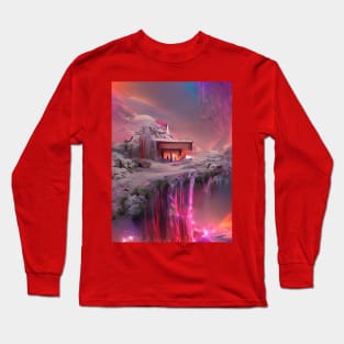 House on Planet Mars in the Galaxy Long Sleeve T-Shirt